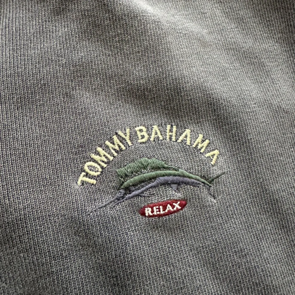 Vintage Tommy Bahama Relax Mens Medium Quarter Zip Pullover Sweatshirt Faded